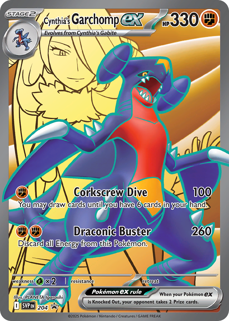 Cynthia’s Garchomp ex - Scarlet & Violet Black Star Promos (204)